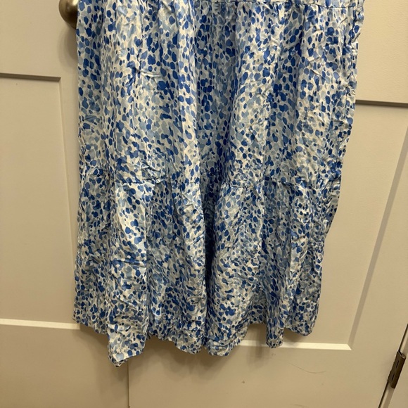 J.McLaughlin Janelle Silk-Blend Dress Blue White Size Small Easter Spring Summer - Picture 3 of 14